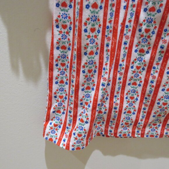 LANZ OF SALZBURG Tyrolean Cotton Flannel Floral Heart Nightgown Dress Prairie - Picture 8 of 14